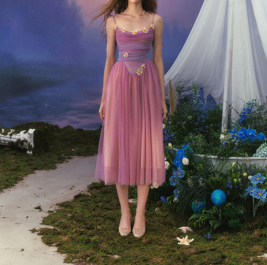 Superbe robe de soirée longue en satin fuchsia, style sirène, sans bretelles, ED02613