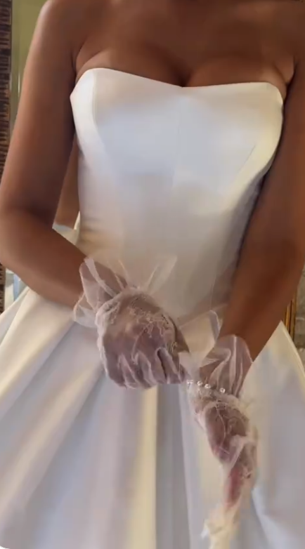 Superbe robe de soirée longue en satin fuchsia, style sirène, sans bretelles, ED02613