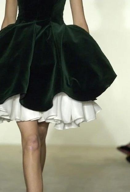 Vintage Forest Green Square Neck Velvet A-Line Short Ball Gowns Elegant Homecoming Dress ED02661
