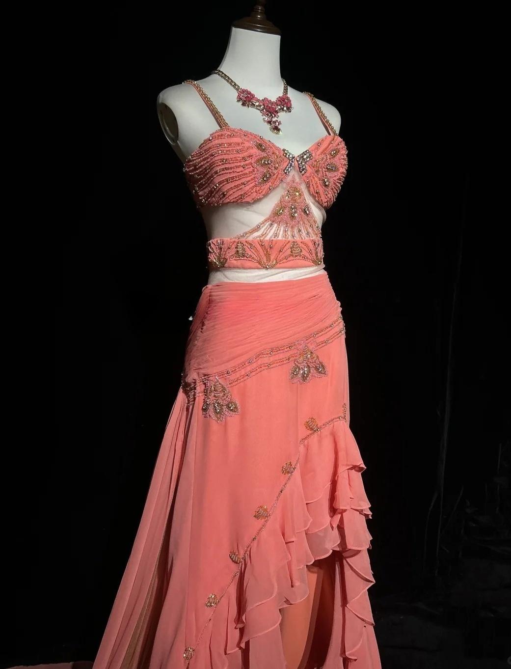 Superbe robe de soirée longue en satin fuchsia, style sirène, sans bretelles, ED02613