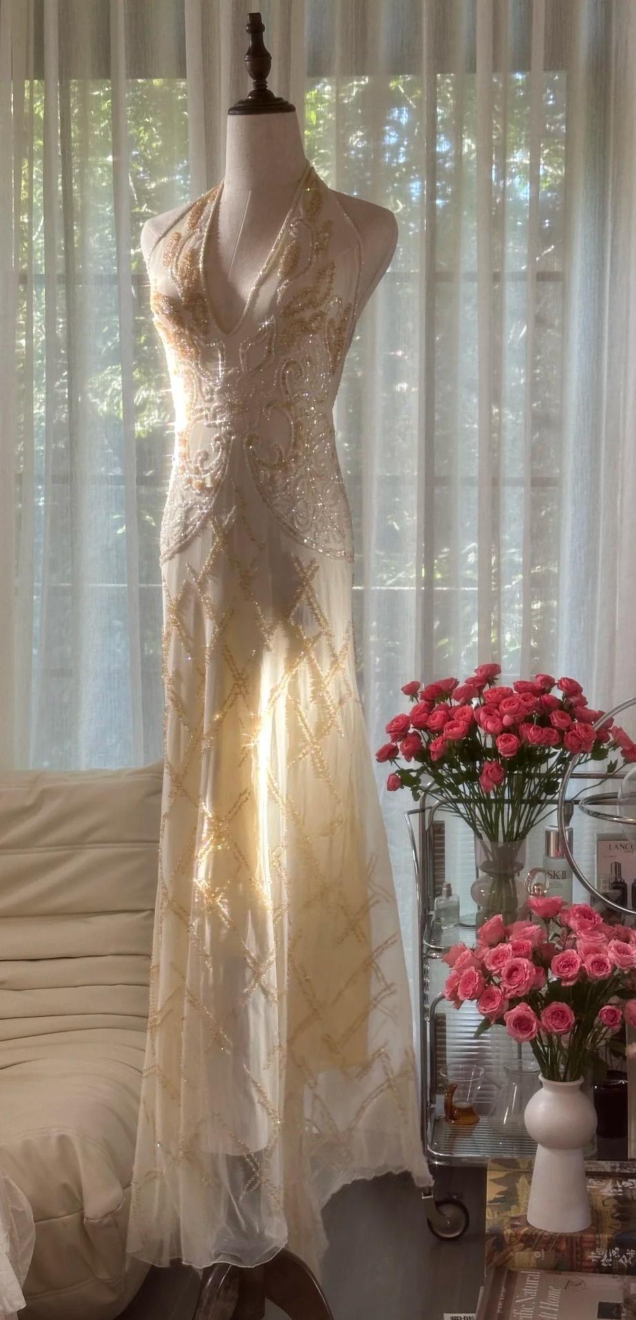 Superbe robe de soirée longue en satin fuchsia, style sirène, sans bretelles, ED02613