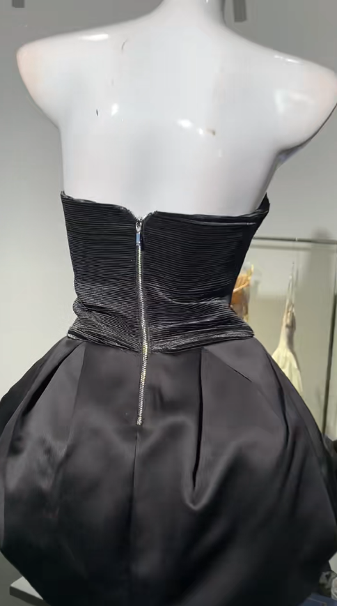 Superbe robe de soirée longue en satin fuchsia, style sirène, sans bretelles, ED02613