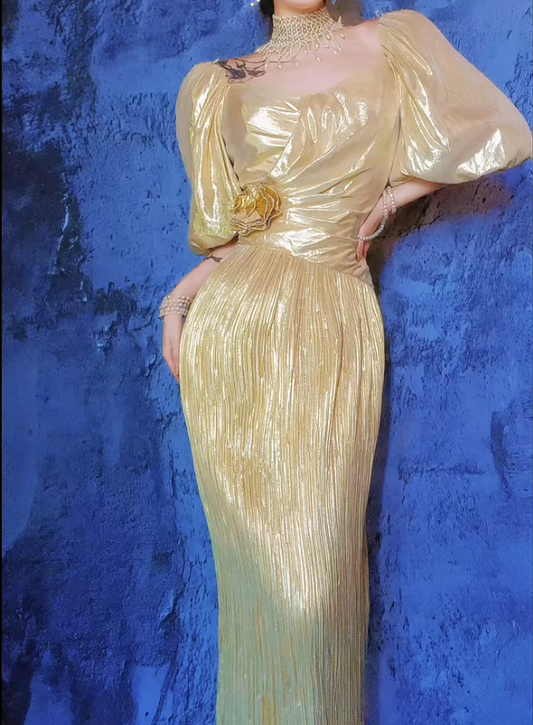 Superbe robe de soirée longue en satin fuchsia, style sirène, sans bretelles, ED02613