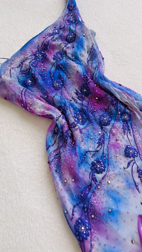 Superbe robe de soirée longue en satin fuchsia, style sirène, sans bretelles, ED02613