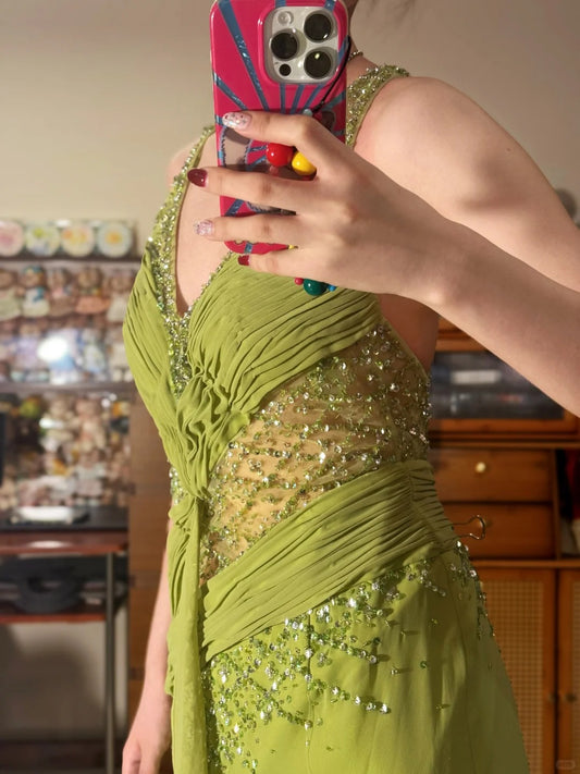 Superbe robe de soirée longue en satin fuchsia, style sirène, sans bretelles, ED02613