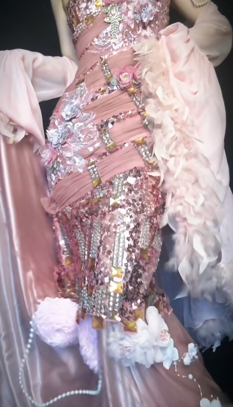 Sweetheart Pink One Shoulder Mermaid Satin Prom Dresses Formal Evening Gowns with Beading ED02936