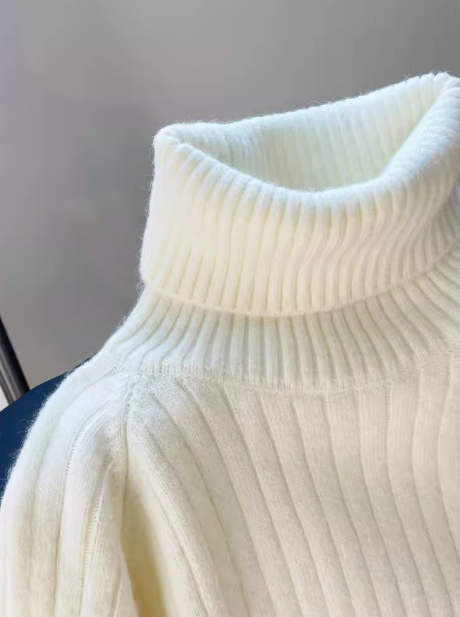 White high collar thick sweater ED0296