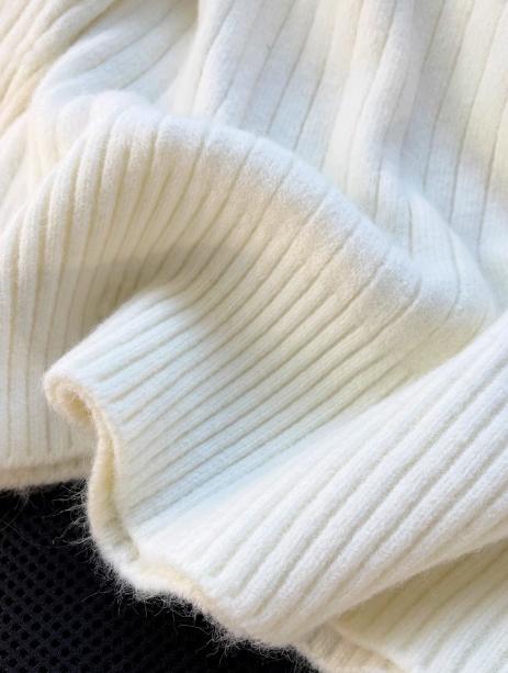 White high collar thick sweater ED0296