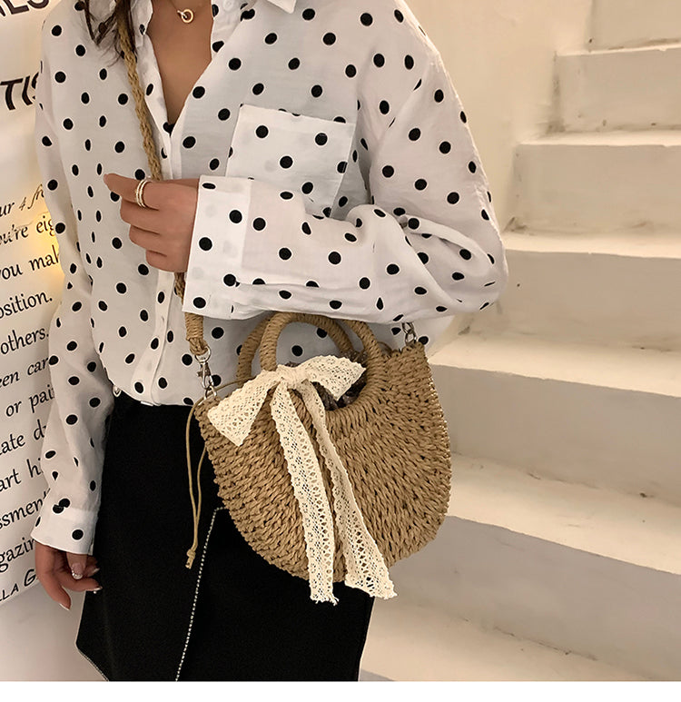 Fashion Straw Women's Crossbody Bag ED0302