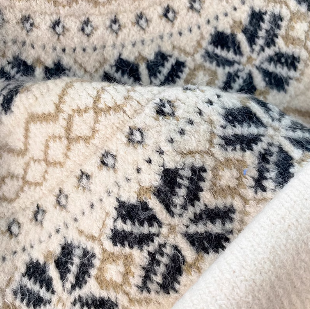 Vintage Fair Isle Rundhals Langarmpullover ED0312