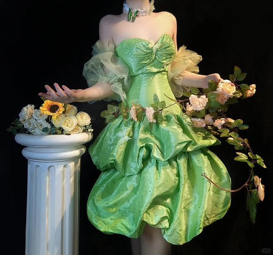 Wunderschönes dunkelolivgrünes herzförmiger Ausschnitt A-Linie Satin Tüll Kurzes Ballkleid Homecoming-Kleid ED02575