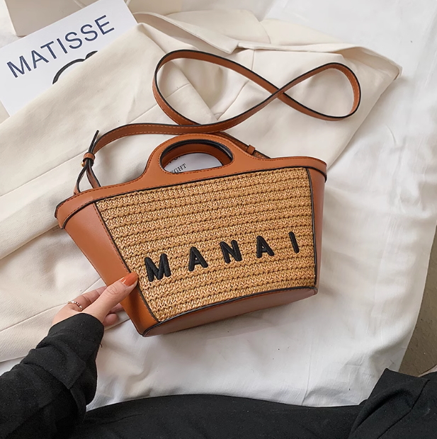 Hand-held rattan crossbody bag ED0320
