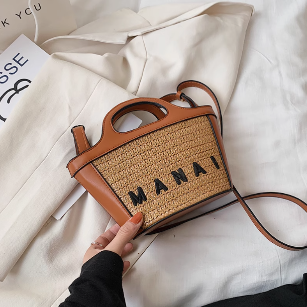 Hand-held rattan crossbody bag ED0320