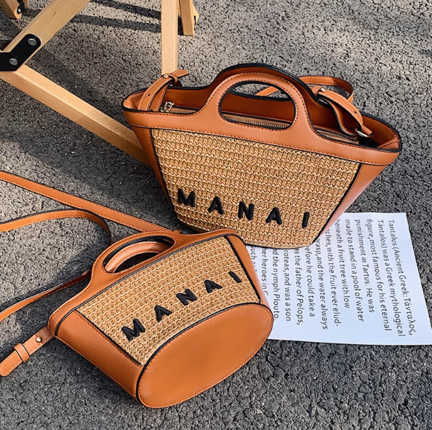 Hand-held rattan crossbody bag ED0320