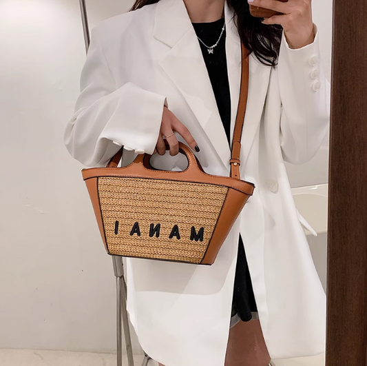 Hand-held rattan crossbody bag ED0320