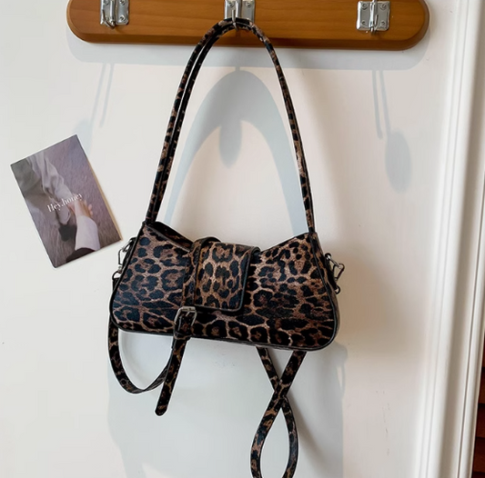 Niche leopard print shoulder armpit bag crossbody bag ED0322