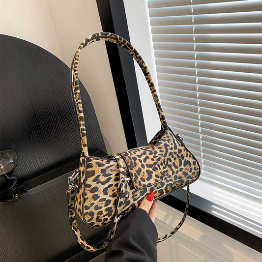 Niche leopard print shoulder armpit bag crossbody bag ED0322