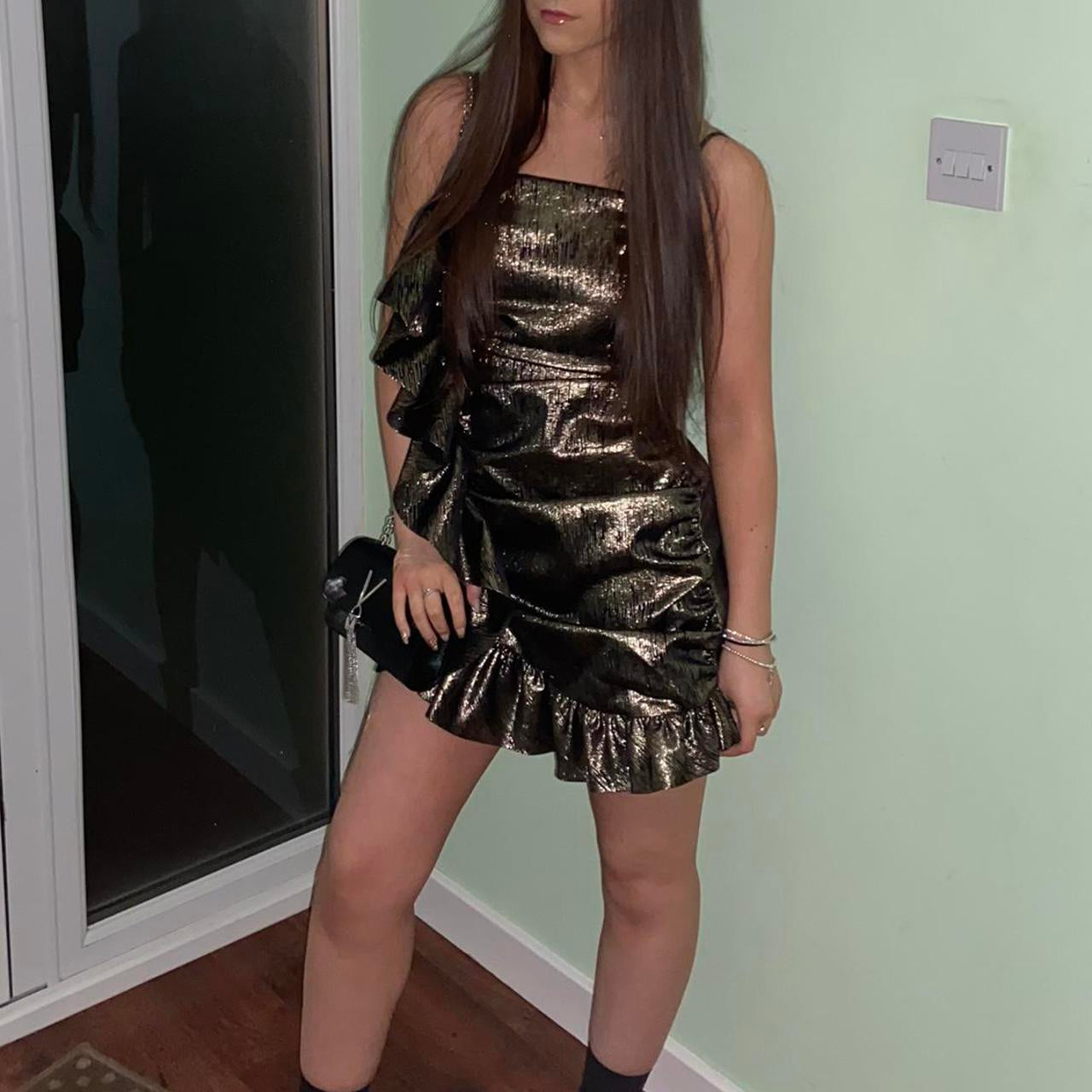 Fashion Black Gold Strapless Bodycon Short Party BirthdayDresses Sexy Homecoming Dresses