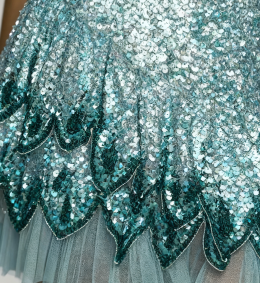 Gorgeous Blue Spaghetti Straps Sheath Sequins Short Evening Dress Party Dress ED03241