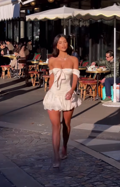 Elegant White Off Shoulder Bodycon Satin Short Party Dress Sweet 16 Dress ED03245