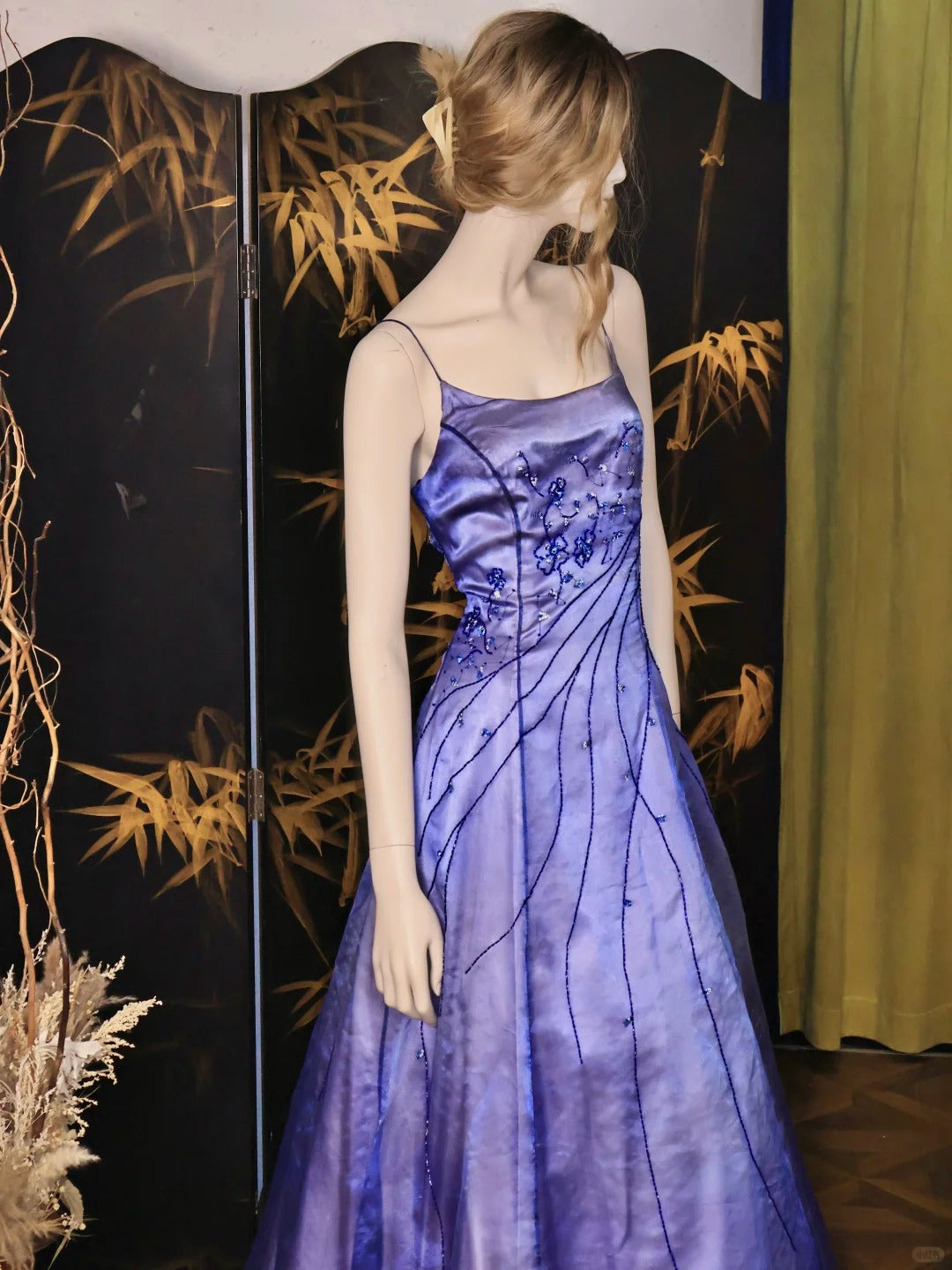 Superbe robe de soirée longue en satin fuchsia, style sirène, sans bretelles, ED02613