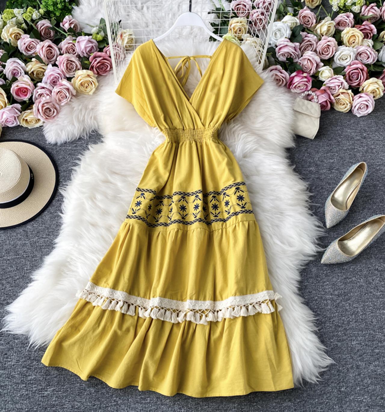 Cute V Neck Short Dress Fashion Dress ED0332