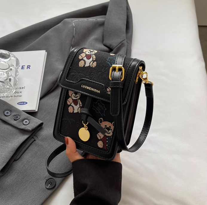 Printed small square shoulder bag mini crossbody mobile phone bag ED0335