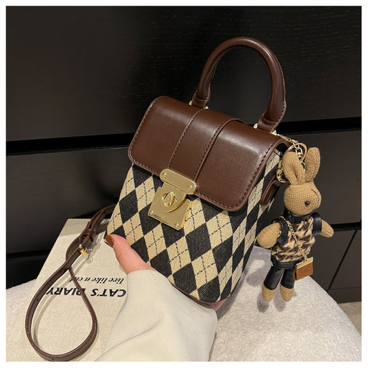 Plaid shoulder phone bag crossbody bag ED0338