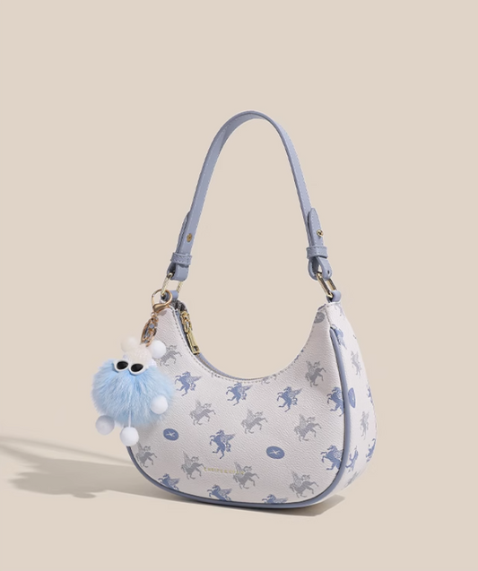 Hochwertige Nischen-Halbmondtasche, Baguette-Umhängetasche ED0346