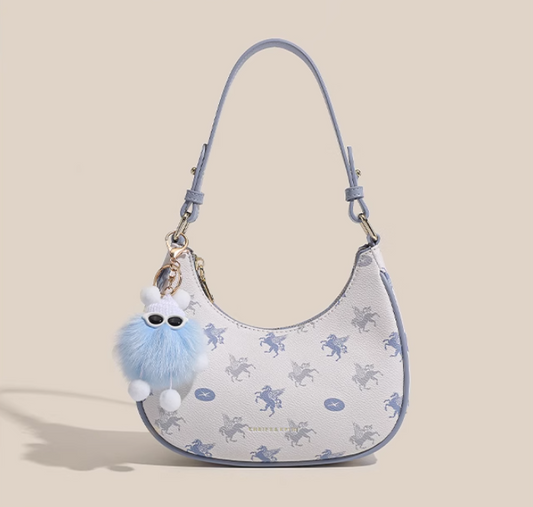 Hochwertige Nischen-Halbmondtasche, Baguette-Umhängetasche ED0346