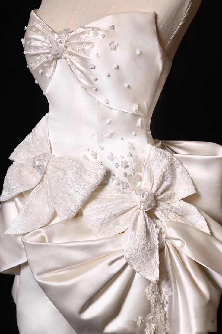 Glamour White Strapless A-Line Satin Bow Short Homecoming Dress Birthday Dress ED03478