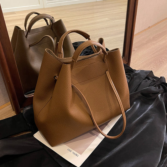 Large capacity versatile handbag shoulder bag commuter tote bag ED0348