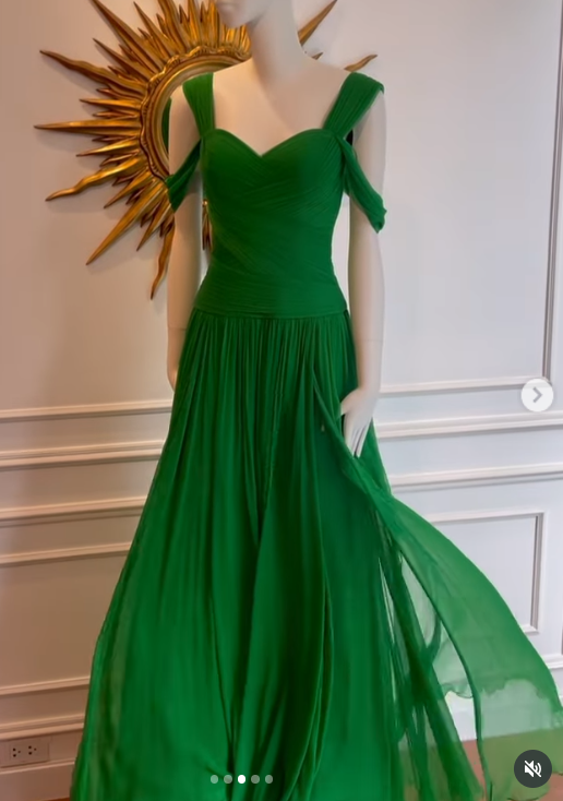Elegant Green Evening Gowns Pleated Chiffon Sheath Formal Dress Modest Long Prom Dresses ED03586