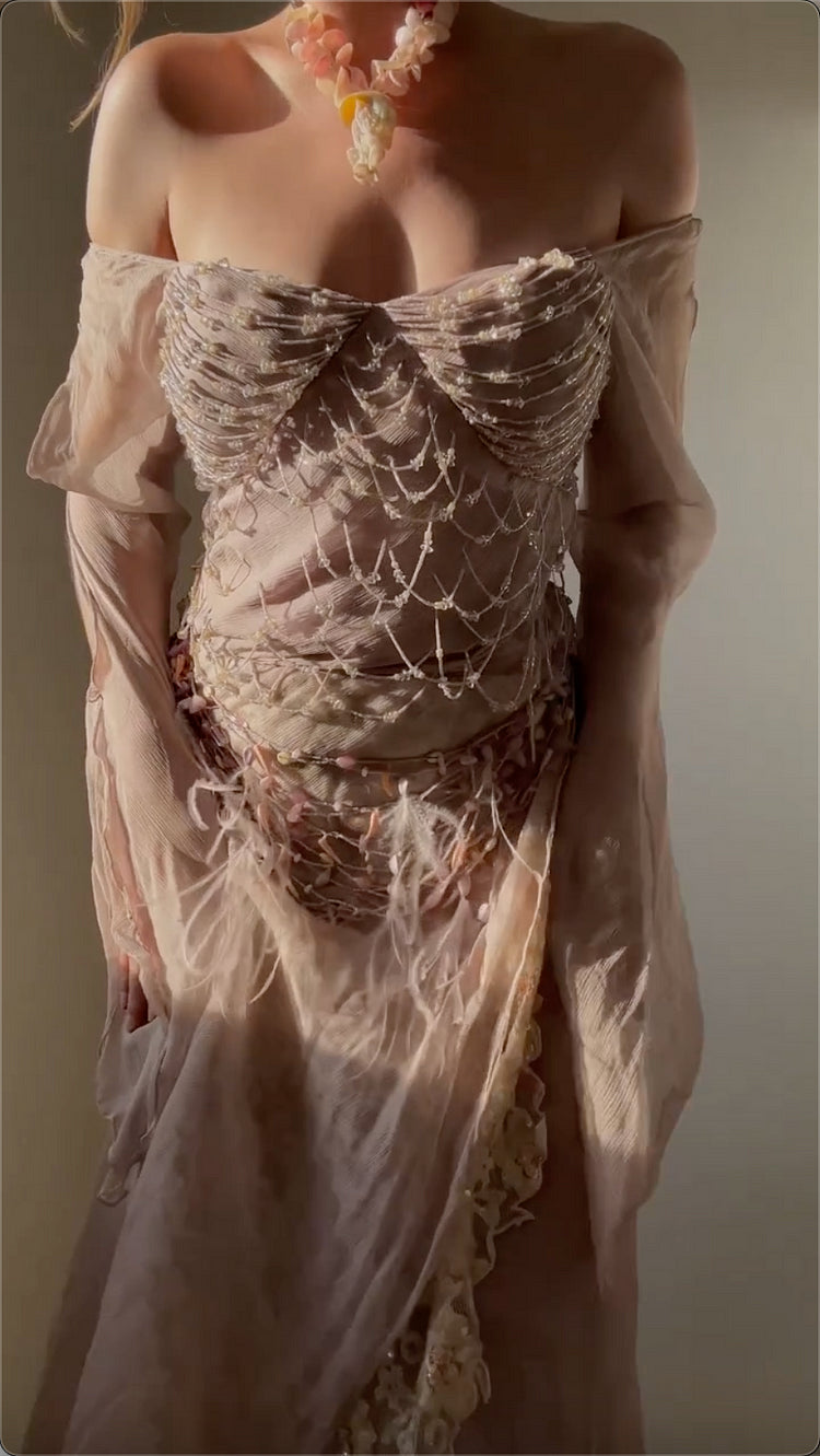 Superbe robe de soirée longue en satin fuchsia, style sirène, sans bretelles, ED02613