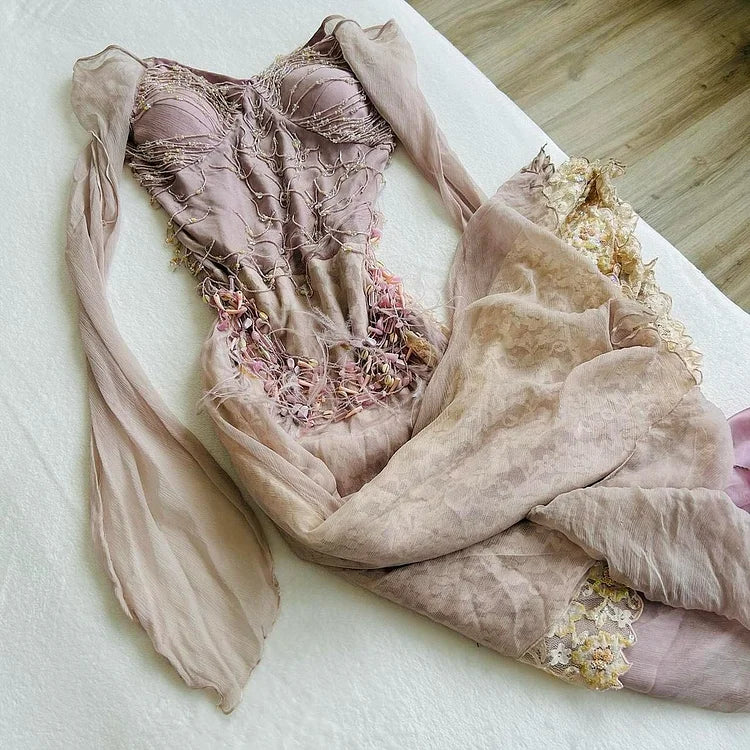 Superbe robe de soirée longue en satin fuchsia, style sirène, sans bretelles, ED02613