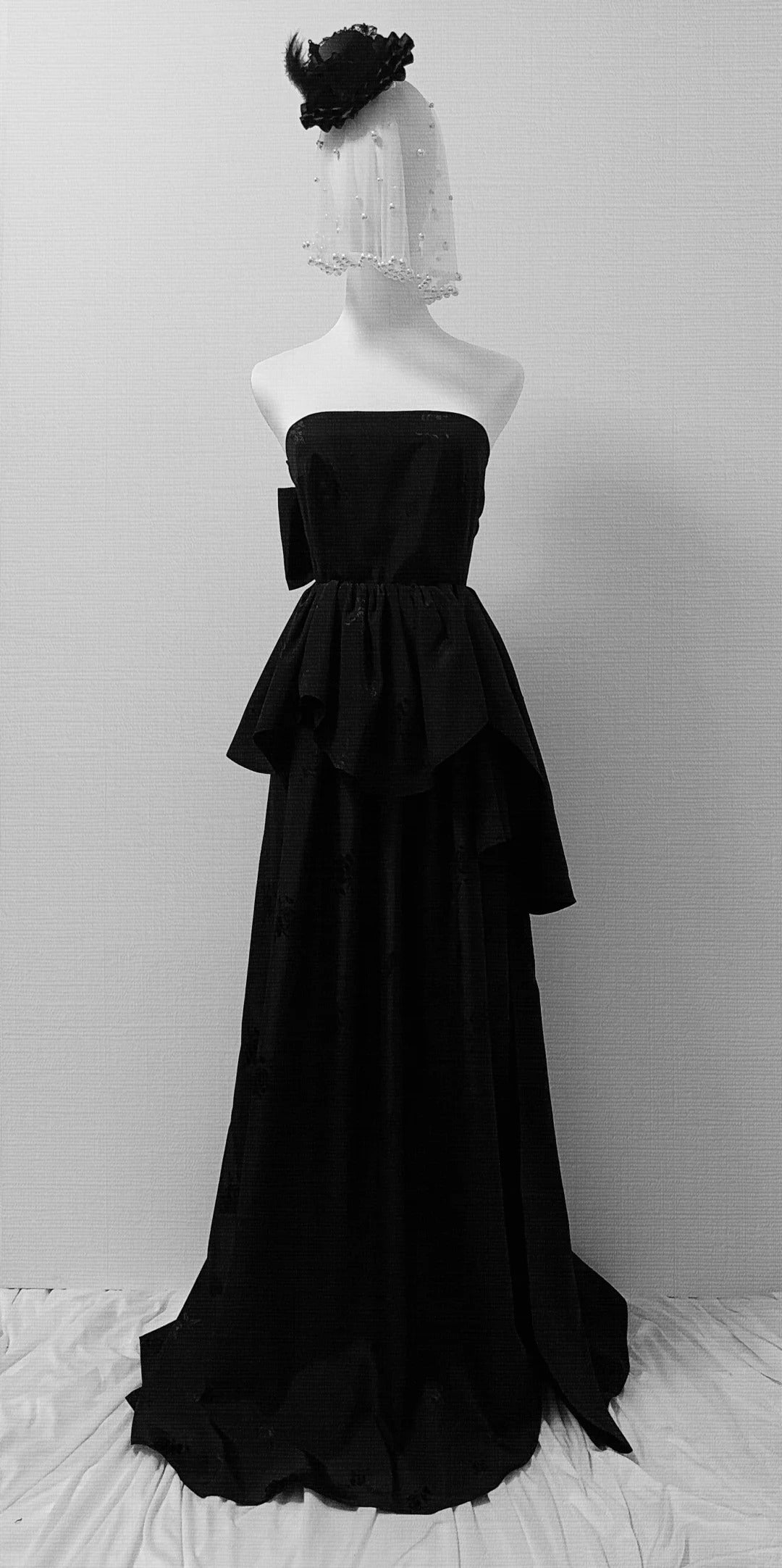 Superbe robe de soirée longue en satin fuchsia, style sirène, sans bretelles, ED02613