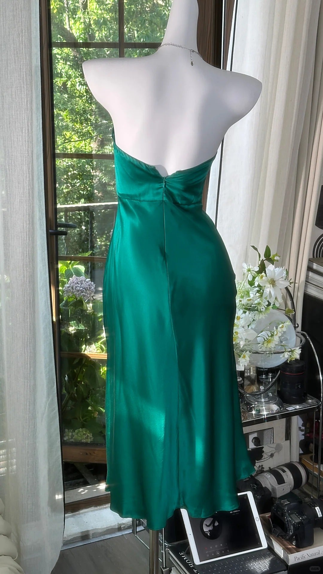 Vintage Dark Green Strapless Short Sheath Formal Dress Party Dress ED03653