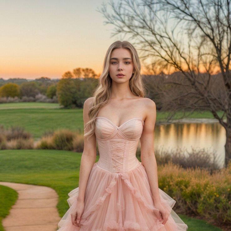 Gorgeous Blush Pink Ball Gown Tulle Quinceanera Dress Sweet 16 Dress Sweetheart Long Prom Dresses ED03696