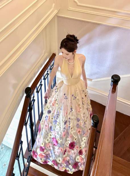 Superbe robe de soirée longue en satin fuchsia, style sirène, sans bretelles, ED02613