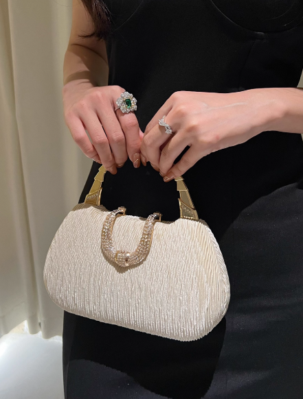 Sparkly Wedding Bag Rhinestone Metal Buckle Banquet Party Handbag ED03924