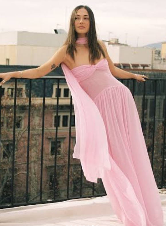 Fairy Strapless Sheath Chiffon Long Prom Dress Pink Formal Evening Dress ED03972