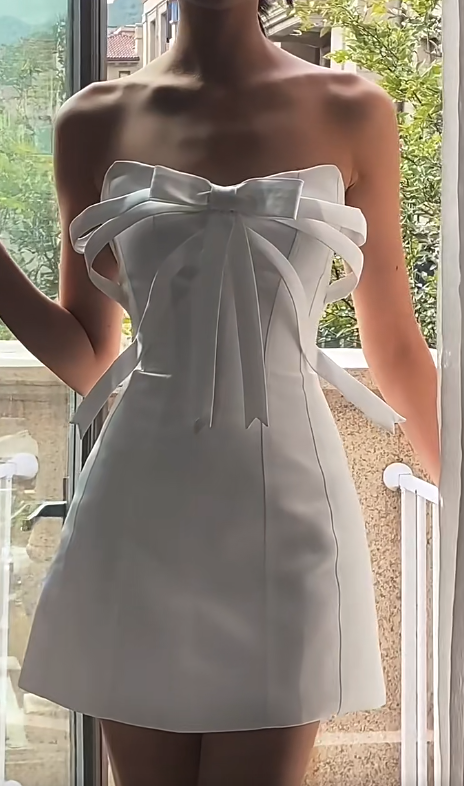 Sexy Sheath Strapless Short Prom Dresses White Birthday Dresses Homeco EvaFashionDress Sexy Sheath Strapless Short Prom Dresses White Birthday Dresses Homeco EvaFashionDress