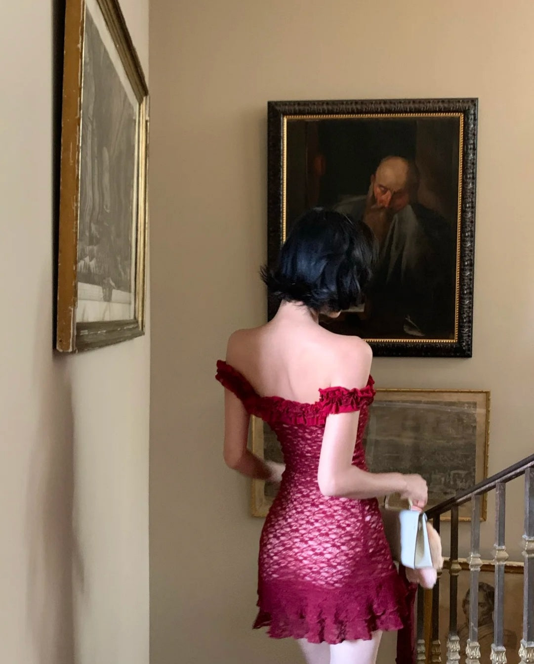 Superbe robe de soirée longue en satin fuchsia, style sirène, sans bretelles, ED02613