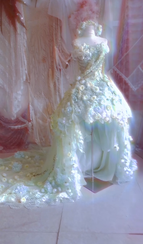 Vintage Strapless Ball Gown Tulle Applique Short Birthday Dress Green Lolita Dress ED04235