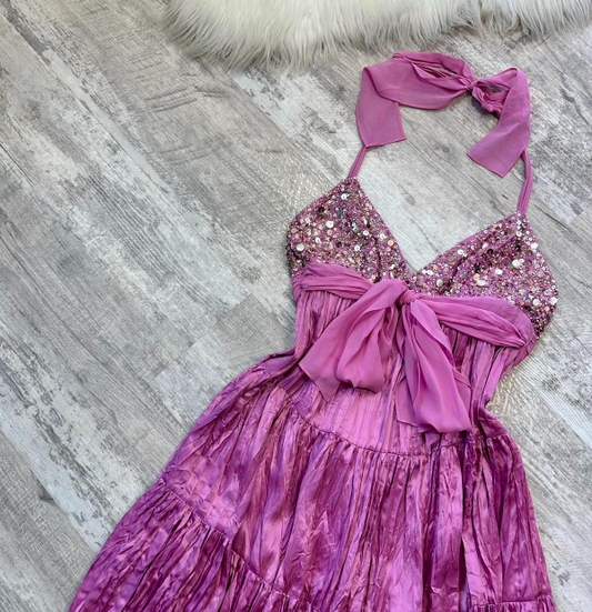 Vintage Halter Sheath Satin Short Prom Dresses, Beads Backless Homecoming Dresses ED04306