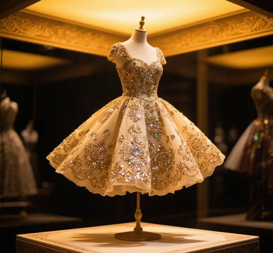 Gorgeous A-line Tulle Short Prom Dresses with Beading Homecoming Dresses, Short-sleeved Birthday Dresses ED04313