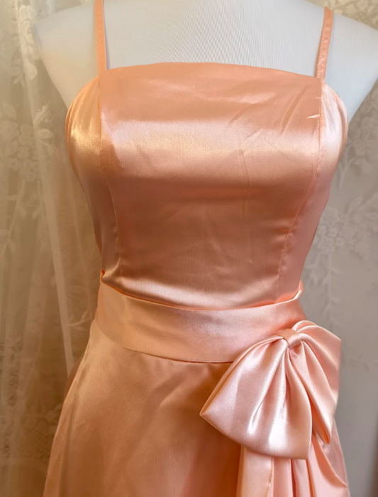 Vintage Spaghetti Strap Sheath Short Prom Dresses, Coral Homecoming Dresses ED04335