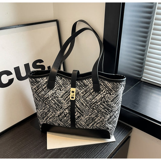 Large Capacity Printed Canvas Shoulder Bag  ED0433