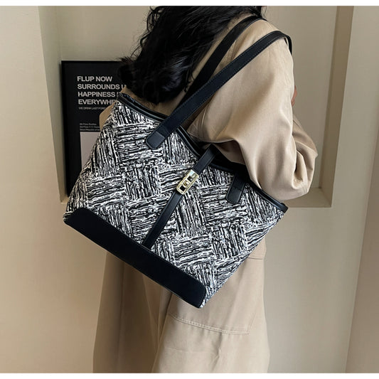 Large Capacity Printed Canvas Shoulder Bag  ED0433