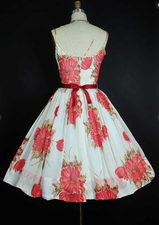 Strapless A-Line Short Prom Dresses Floral Birthday Dresses, Homecoming Dresses ED04345